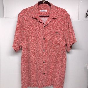 Tommy Bahama vintage casual wear button down short sleeves shirt size XLarge men
